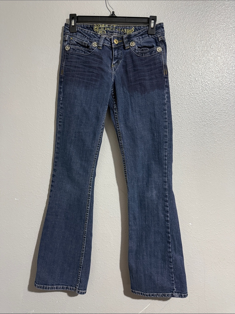Blanco Jeans Dark Blue Flare Jeans low rise